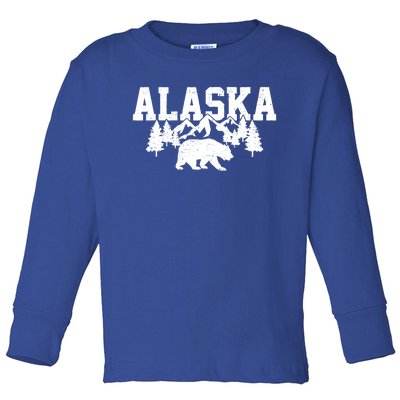 Alaska Cold Snow Mountains Cool Gift Toddler Long Sleeve Shirt