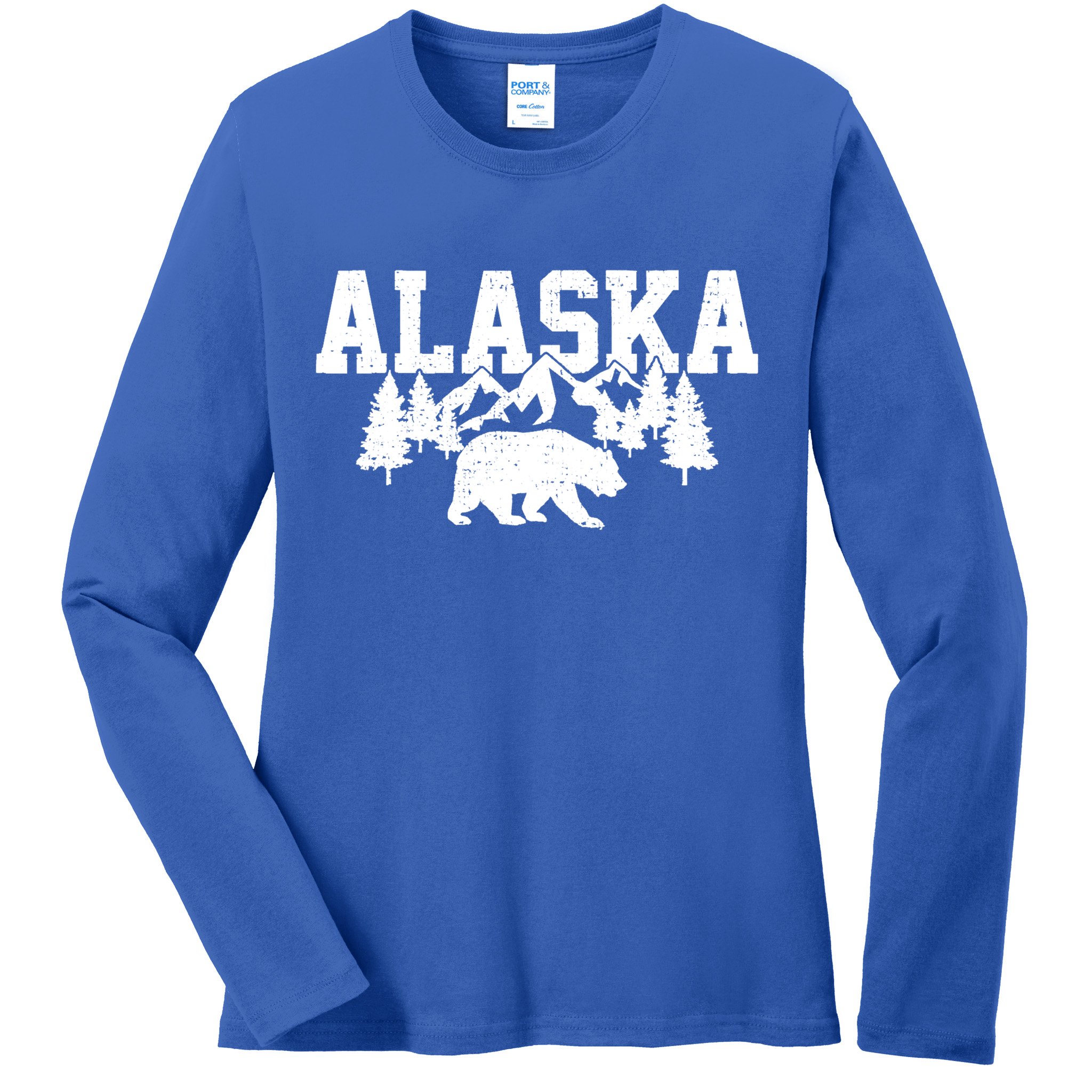Alaska Cold Snow Mountains Cool Gift Ladies Long Sleeve Shirt