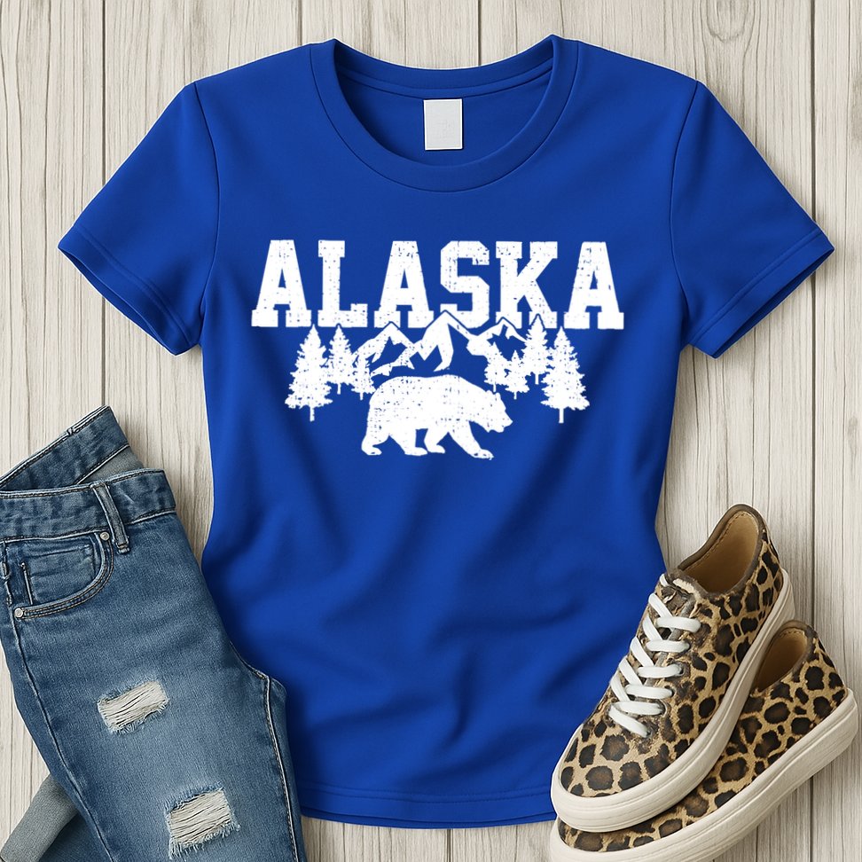 Alaska Cold Snow Mountains Cool Gift Womens T-Shirt