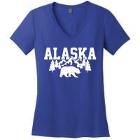 Alaska Cold Snow Mountains Cool Gift Women's V-Neck T-Shirt