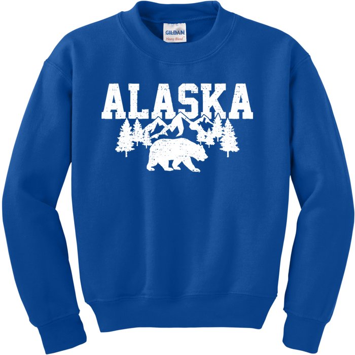 Alaska Cold Snow Mountains Cool Gift Kids Sweatshirt