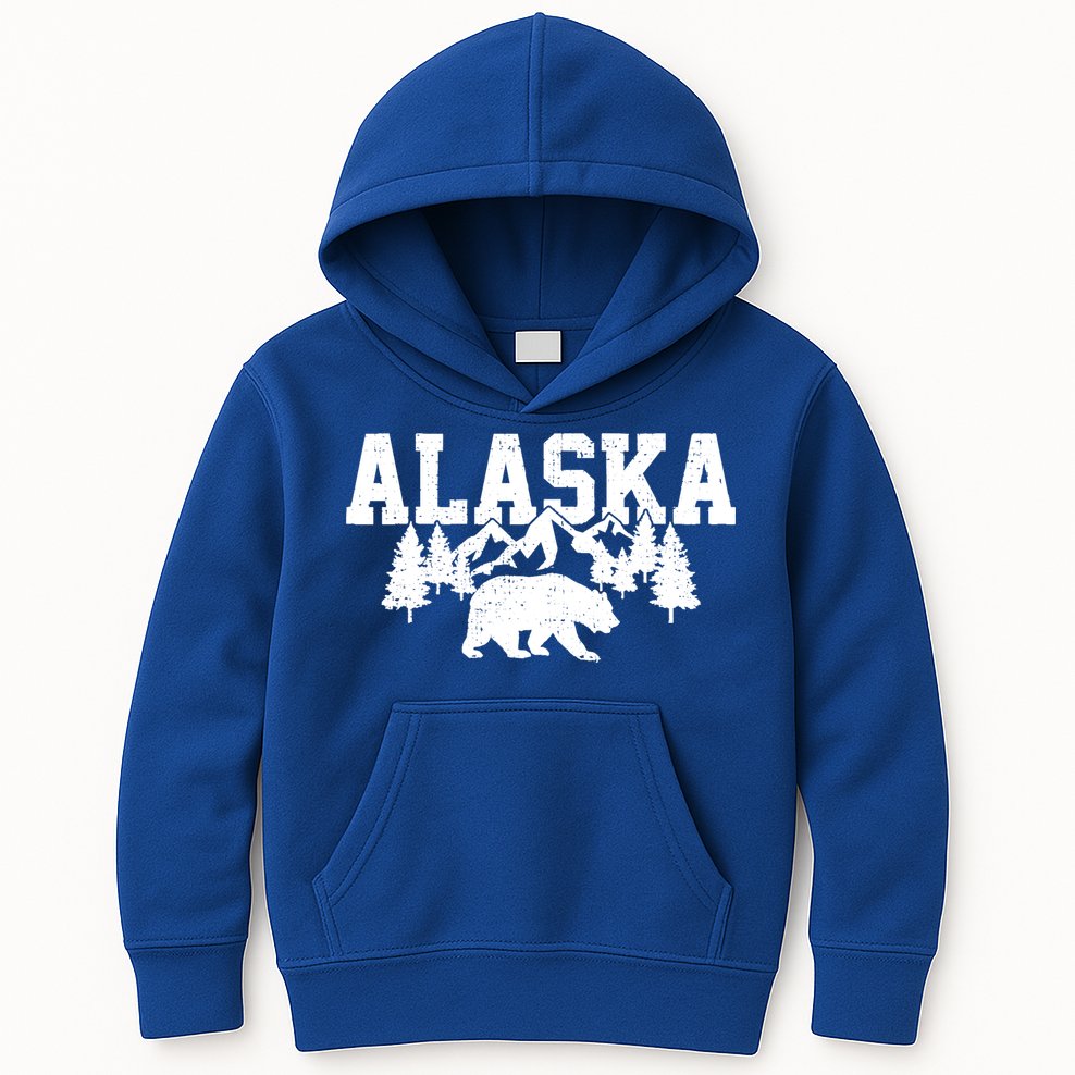 Alaska Cold Snow Mountains Cool Gift Kids Hoodie