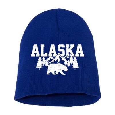 Alaska Cold Snow Mountains Cool Gift Short Acrylic Beanie