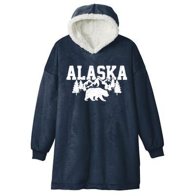 Alaska Cold Snow Mountains Cool Gift Hooded Wearable Blanket