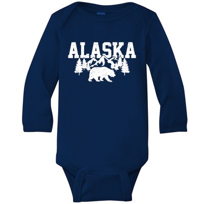 Alaska Cold Snow Mountains Cool Gift Baby Long Sleeve Bodysuit