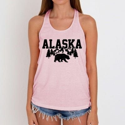 Alaska Cold Snow Mountains Cool Gift Women's Knotted Racerback Tank