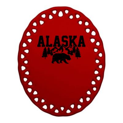 Alaska Cold Snow Mountains Cool Gift Ceramic Oval Ornament