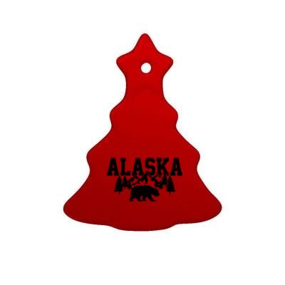 Alaska Cold Snow Mountains Cool Gift Ceramic Tree Ornament