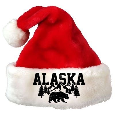 Alaska Cold Snow Mountains Cool Gift Premium Christmas Santa Hat