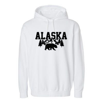 Alaska Cold Snow Mountains Cool Gift Garment-Dyed Fleece Hoodie