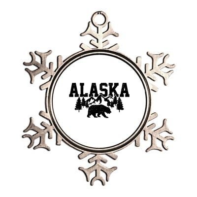 Alaska Cold Snow Mountains Cool Gift Metallic Star Ornament