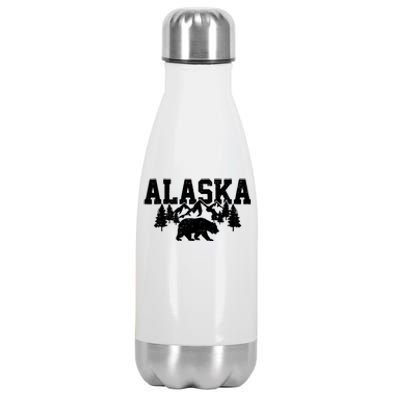 Alaska Cold Snow Mountains Cool Gift Stainless Steel Insulated Water Bottle