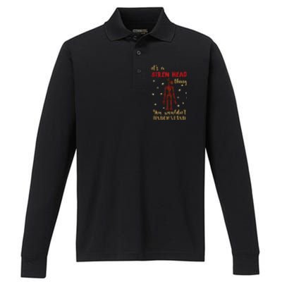 American Cryptid Siren Head Performance Long Sleeve Polo