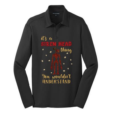 American Cryptid Siren Head Silk Touch Performance Long Sleeve Polo