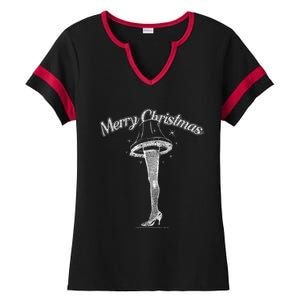 A Christmas Story Leg Lamp Merry Christmas Cool Gift Ladies Halftime Notch Neck Tee