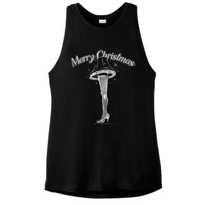 A Christmas Story Leg Lamp Merry Christmas Cool Gift Ladies PosiCharge Tri-Blend Wicking Tank