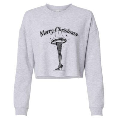 A Christmas Story Leg Lamp Merry Christmas Cool Gift Cropped Pullover Crew