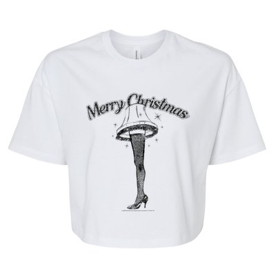 A Christmas Story Leg Lamp Merry Christmas Cool Gift Bella+Canvas Jersey Crop Tee