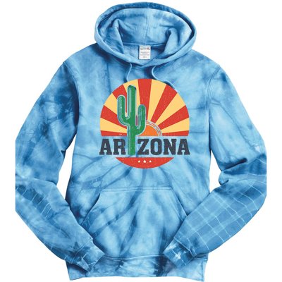 Arizona Cactus Sunset 3 Stars Tie Dye Hoodie