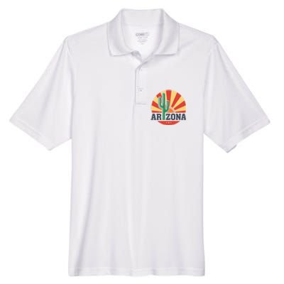 Arizona Cactus Sunset 3 Stars Men's Origin Performance Piqué Polo