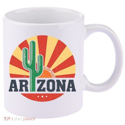 Arizona Cactus Sunset 3 Stars 11oz C Handle Ceramic Mug