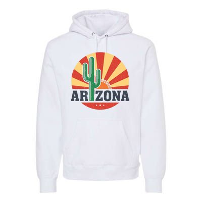 Arizona Cactus Sunset 3 Stars Premium Hoodie