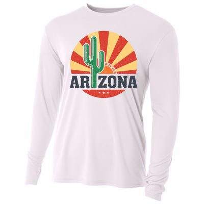 Arizona Cactus Sunset 3 Stars Cooling Performance Long Sleeve Crew