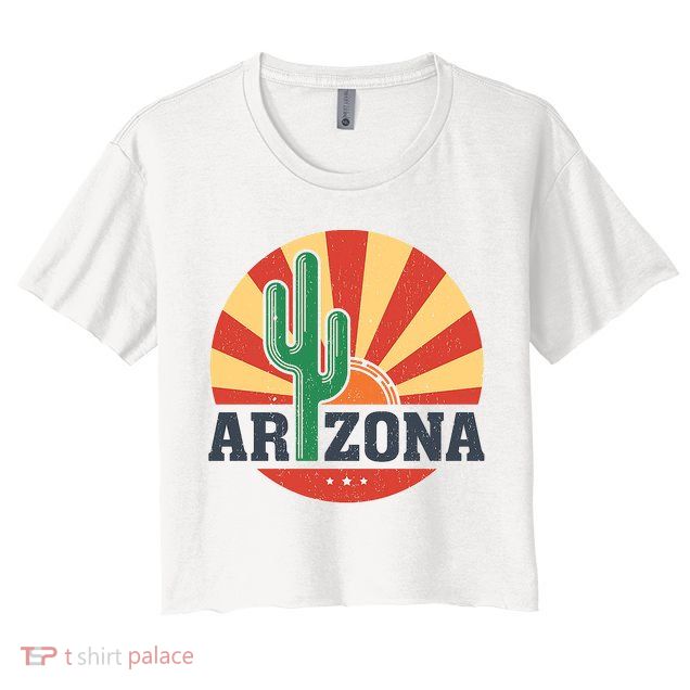 Arizona Cactus Sunset 3 Stars Crop Top