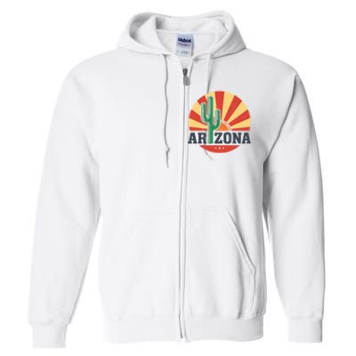 Arizona Cactus Sunset 3 Stars Full Zip Hoodie