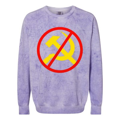 Anti Communist Socialist Colorblast Crewneck Sweatshirt