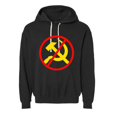 Anti Communist Socialist Garment-Dyed Fleece Hoodie