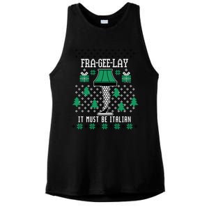 A Christmas Story Fra Gee Lay Ugly Sweater Pattern Gift Ladies PosiCharge Tri-Blend Wicking Tank