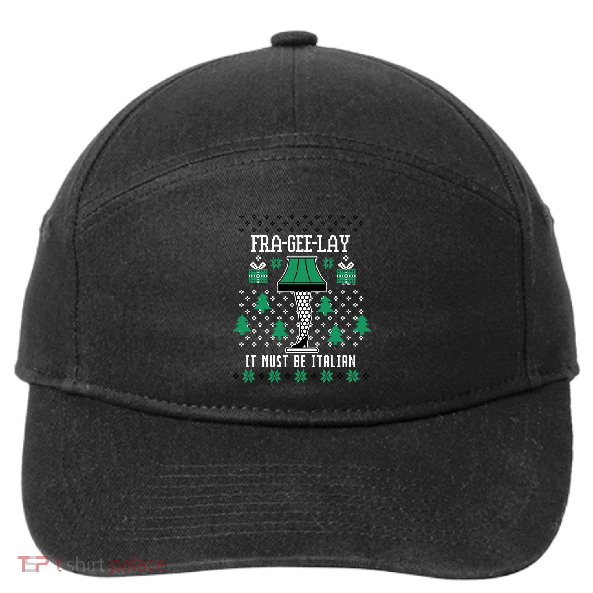 A Christmas Story Fra Gee Lay Ugly Sweater Pattern Gift 7-Panel Snapback Hat