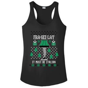 A Christmas Story Fra Gee Lay Ugly Sweater Pattern Gift Ladies PosiCharge Competitor Racerback Tank