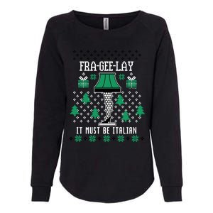 A Christmas Story Fra Gee Lay Ugly Sweater Pattern Gift Womens California Wash Sweatshirt