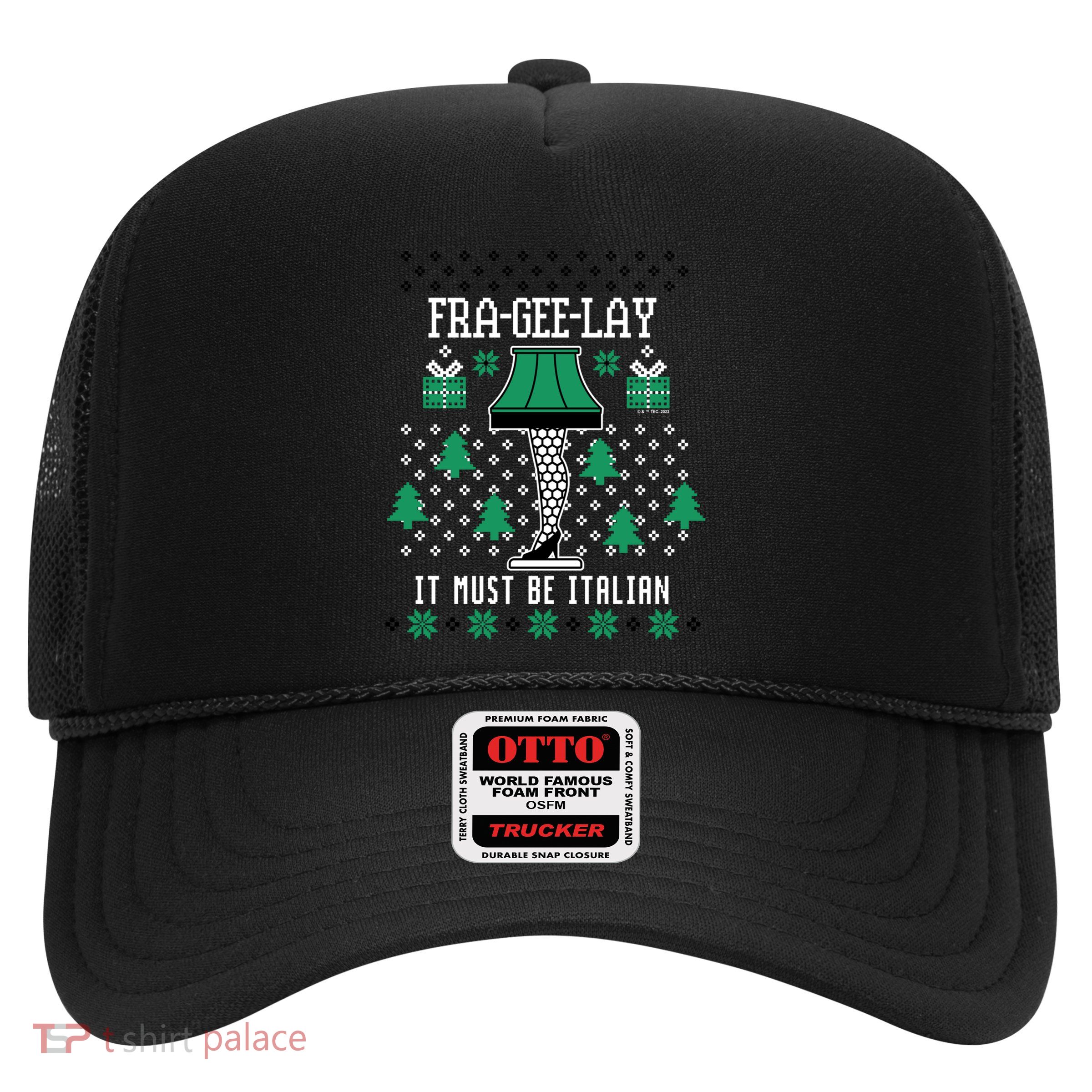 A Christmas Story Fra Gee Lay Ugly Sweater Pattern Gift Trucker Hat