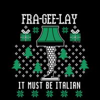 A Christmas Story Fra Gee Lay Ugly Sweater Pattern Gift Wool Snapback Cap