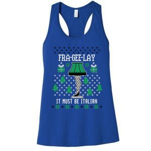 A Christmas Story Fra Gee Lay Ugly Sweater Pattern Gift Women's Racerback Tank