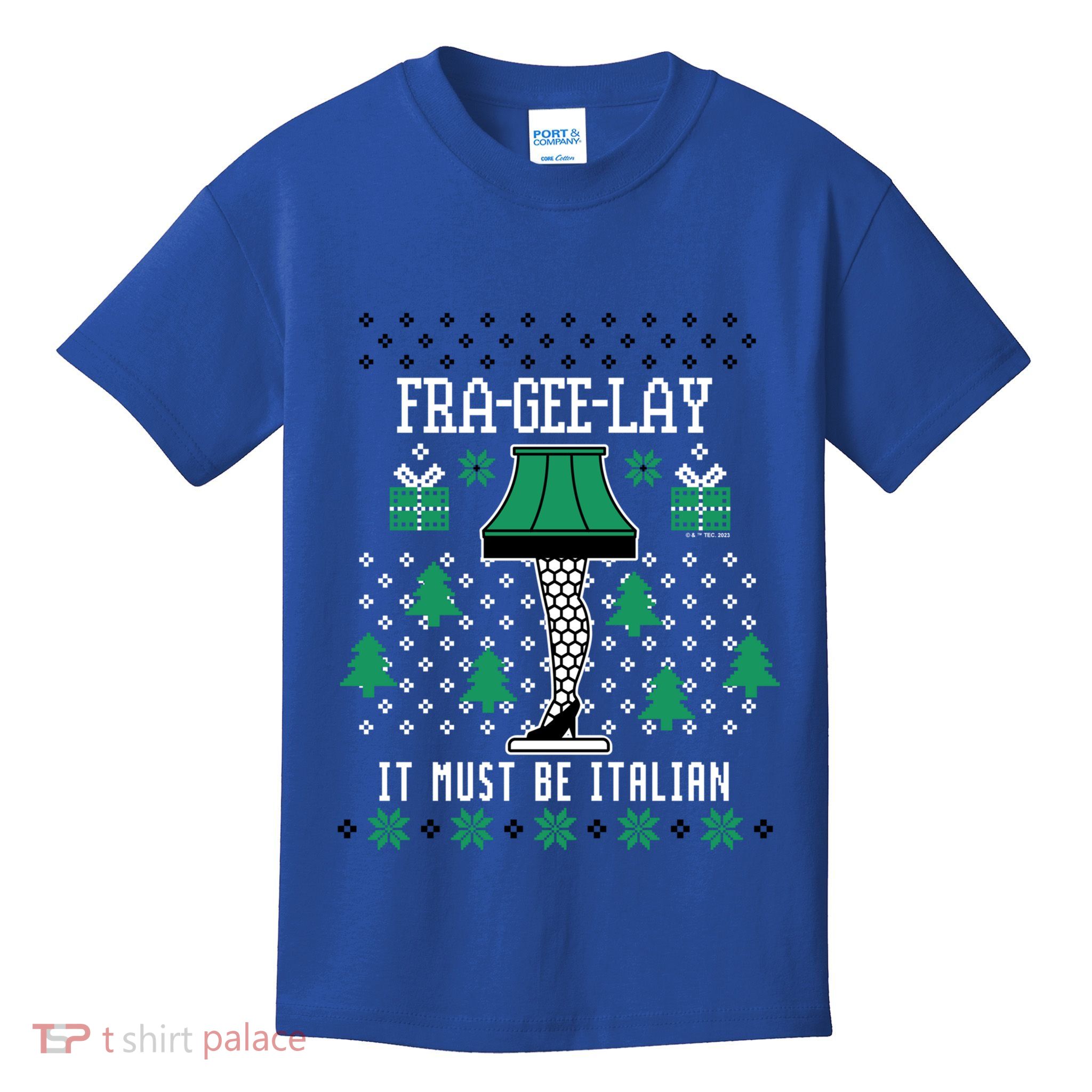 A Christmas Story Fra Gee Lay Ugly Sweater Pattern Gift Kids T-Shirt