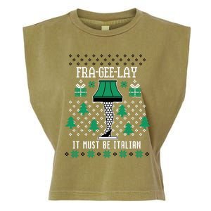 A Christmas Story Fra Gee Lay Ugly Sweater Pattern Gift Garment-Dyed Women's Muscle Tee