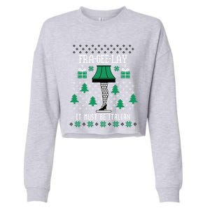 A Christmas Story Fra Gee Lay Ugly Sweater Pattern Gift Cropped Pullover Crew