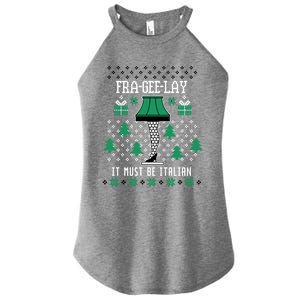 A Christmas Story Fra Gee Lay Ugly Sweater Pattern Gift Women's Perfect Tri Rocker Tank