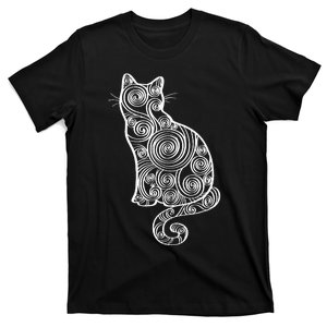 Abstract Cat Silhouette T-Shirt