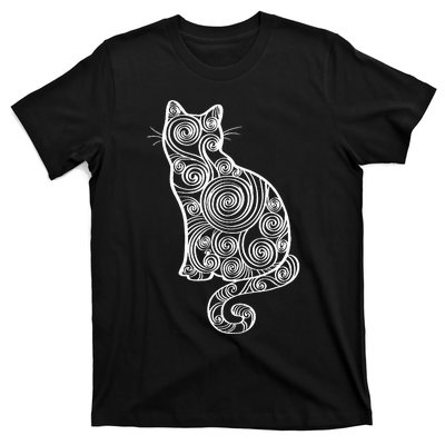 Abstract Cat Silhouette T-Shirt