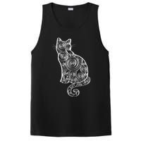 Abstract Cat Silhouette PosiCharge Competitor Tank