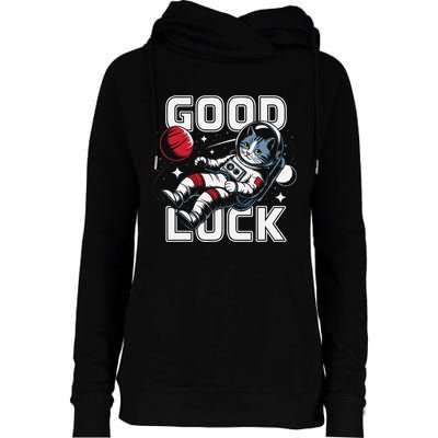 Astronaut Cat Space Galaxy Planet Exploration Funny Gift .Png Womens Funnel Neck Pullover Hood