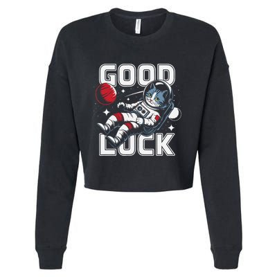 Astronaut Cat Space Galaxy Planet Exploration Funny Gift .Png Cropped Pullover Crew