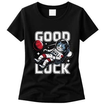 Astronaut Cat Space Galaxy Planet Exploration Funny Gift .Png Womens T-Shirt