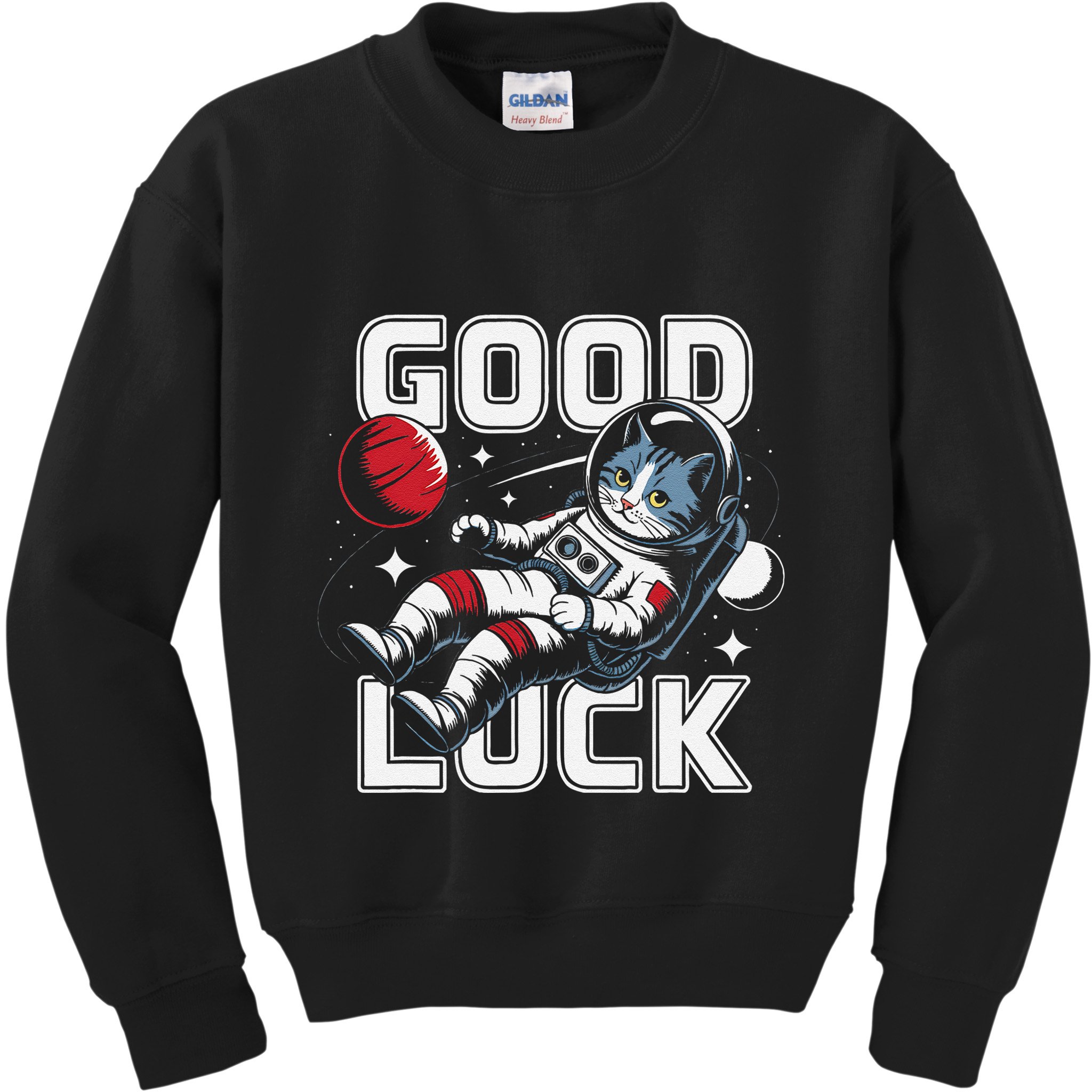 Astronaut Cat Space Galaxy Planet Exploration Funny Gift .Png Kids Sweatshirt