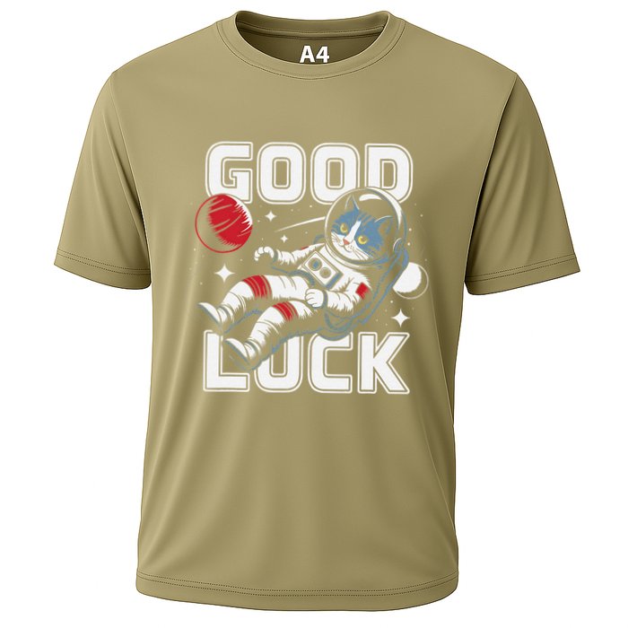 Astronaut Cat Space Galaxy Planet Exploration Funny Gift .Png Cooling Performance Crew T-Shirt